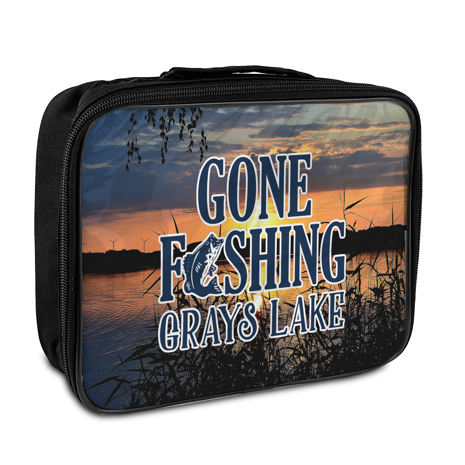 Custom Gone Fishing Insulated Lunch Bag (Personalized)
