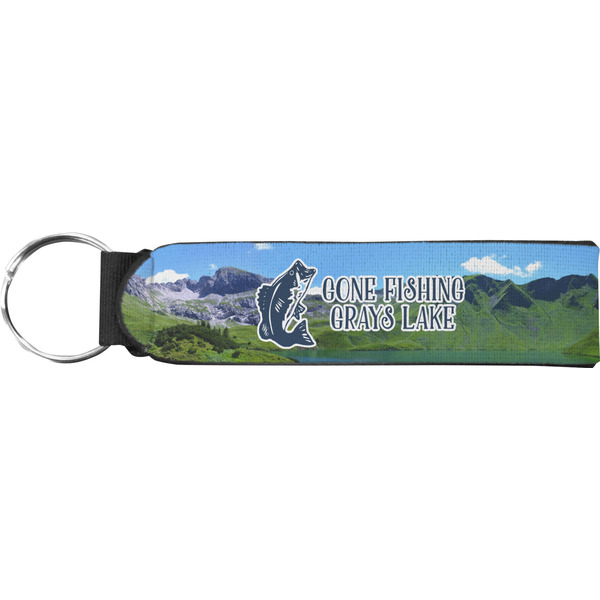 Custom Gone Fishing Neoprene Keychain Fob (Personalized)