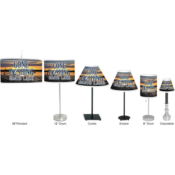 Hunting / Fishing Quotes and Sayings Lamp Full View Size Comparison