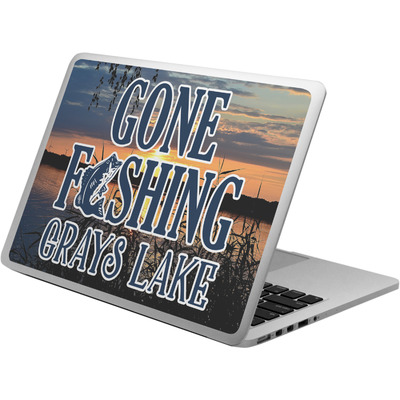 Gone Fishing Laptop Skin - Custom Sized (Personalized)