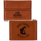 Hunting / Fishing Quotes and Sayings Leather Business Card Holder - Front Back