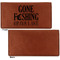 Hunting / Fishing Quotes and Sayings Leather Checkbook Holder Front and Back Single Sided - Apvl