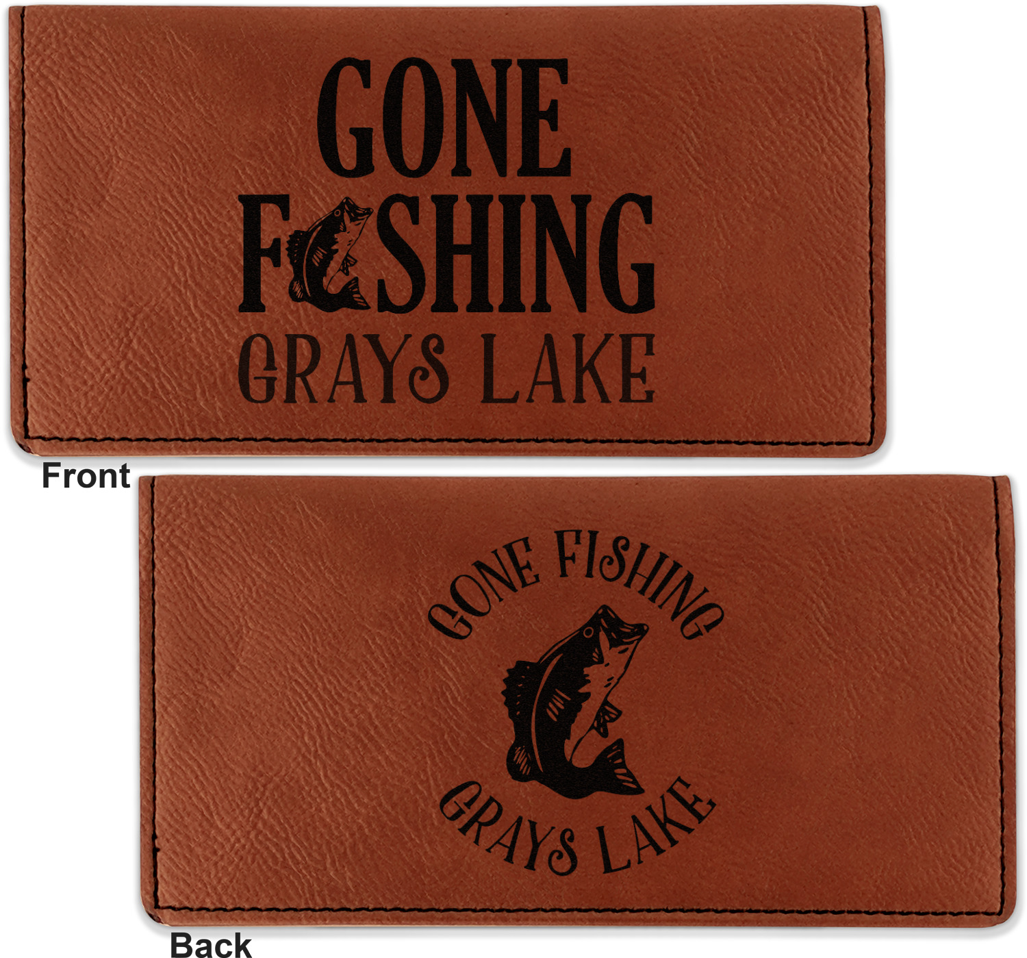 Fishing Quotes Leatherette Checkbook Cover