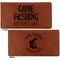 Hunting / Fishing Quotes and Sayings Leather Checkbook Holder Front and Back