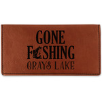 Gone Fishing Leatherette Checkbook Holder (Personalized)