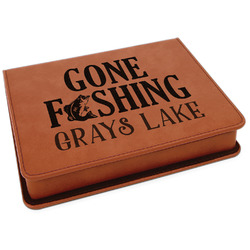 Gone Fishing Leatherette 4-Piece Wine Tool Set (Personalized)