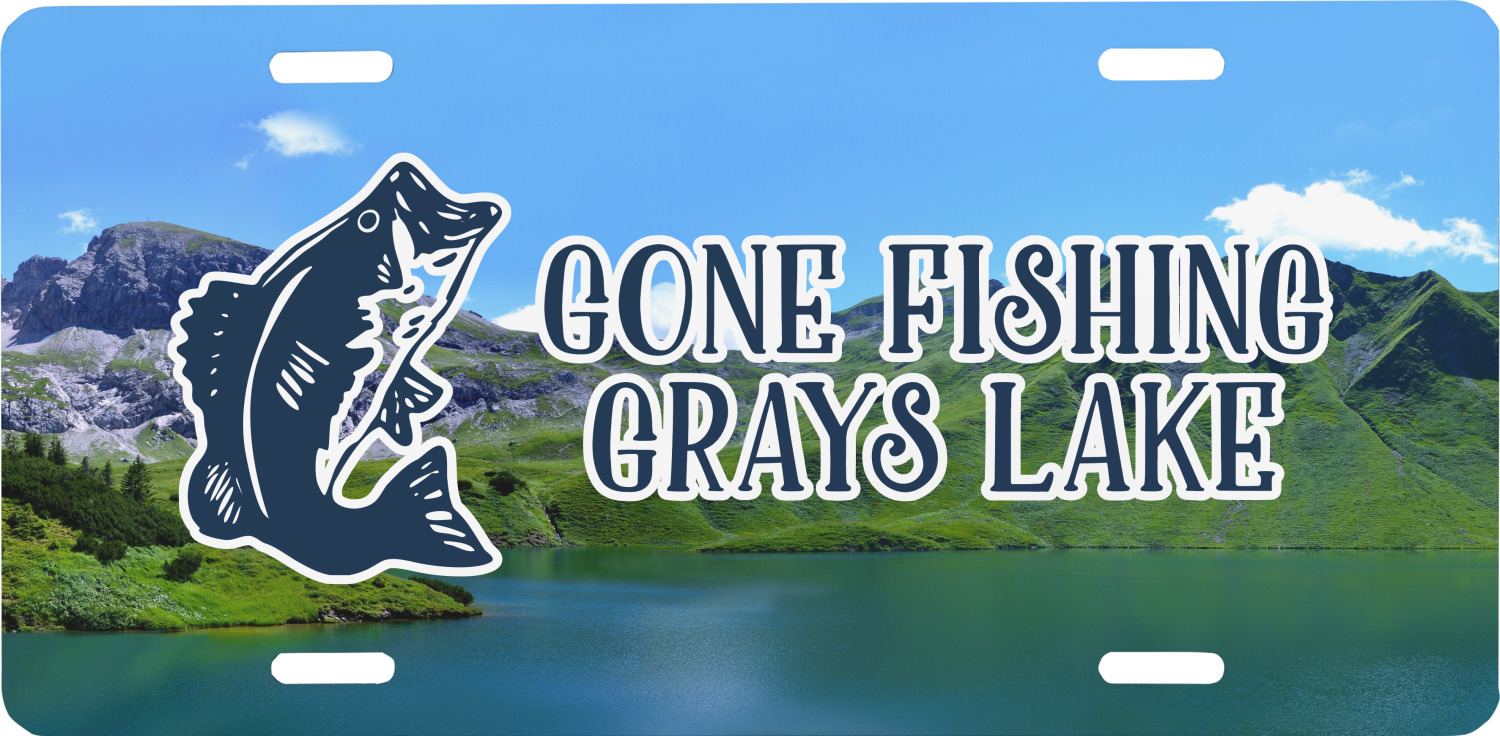 Custom Gone Fishing Front License Plate (Personalized) YouCustomizeIt