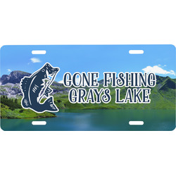 Gone Fishing Front License Plate (Personalized)
