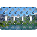 Gone Fishing Light Switch Cover (4 Toggle Plate) (Personalized)