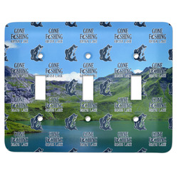 Gone Fishing Light Switch Cover (3 Toggle Plate) (Personalized)