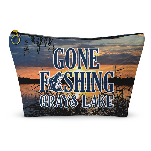 Custom Gone Fishing Makeup Bag - Large - 12.5"x7" (Personalized)