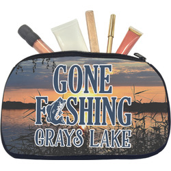 Gone Fishing Makeup / Cosmetic Bag - Medium (Personalized)