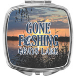 Gone Fishing Compact Makeup Mirror (Personalized)