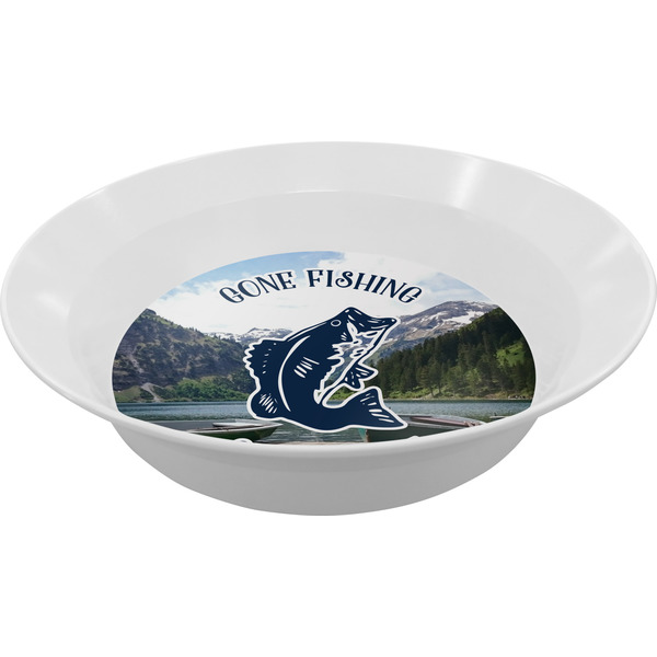 Custom Gone Fishing Melamine Bowl (Personalized)
