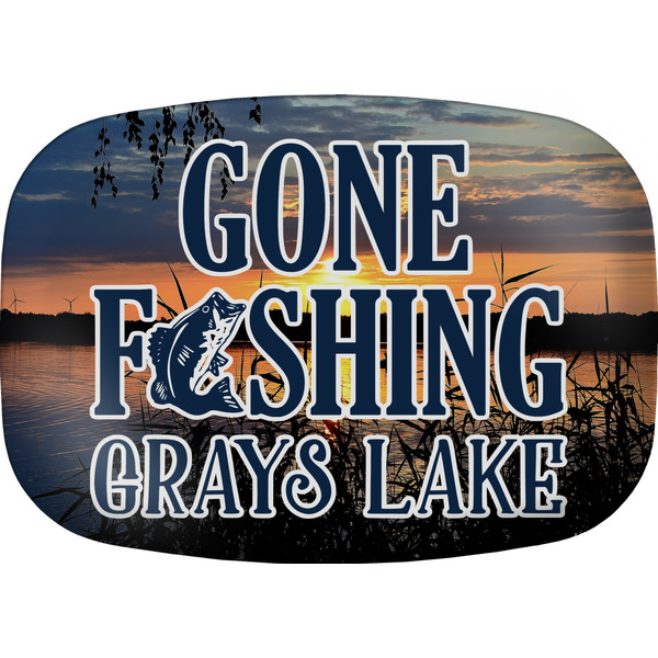 Custom Gone Fishing Melamine Platter (Personalized)