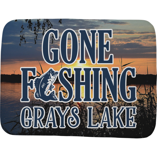 Custom Gone Fishing Memory Foam Bath Mat - 48"x36" (Personalized)