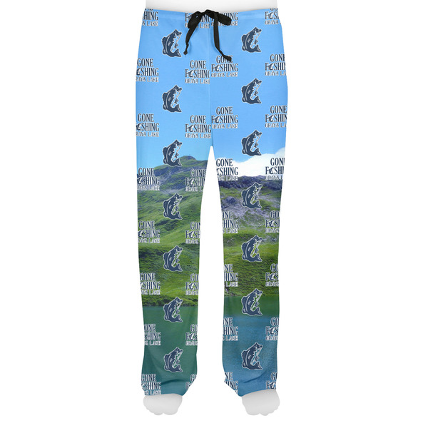 Hunting / Fishing Quotes and Sayings Men's Pjs Front - on model