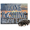 Gone Fishing Dog Blanket - Large (Personalized)