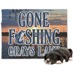 Gone Fishing Dog Blanket (Personalized)