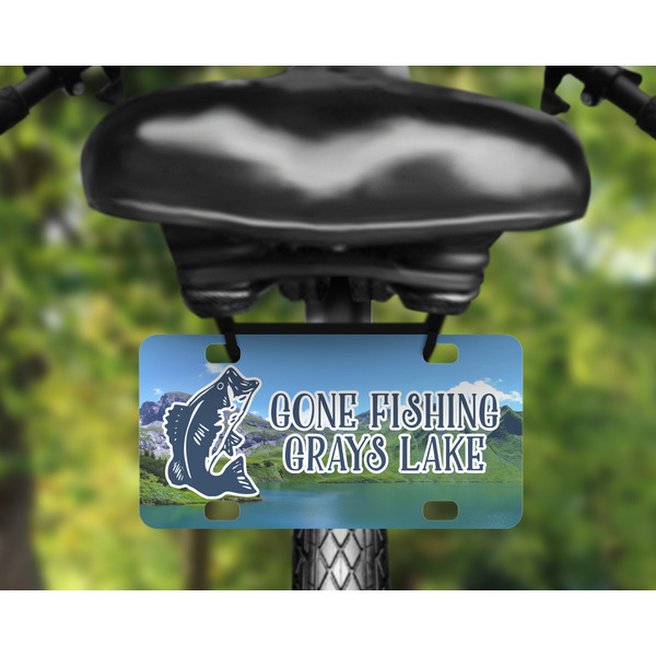 Hunting / Fishing Quotes and Sayings Mini License Plate on Bicycle