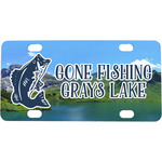 Gone Fishing Mini/Bicycle License Plate (Personalized)