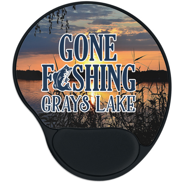 Custom Gone Fishing Mouse Pad with Wrist Support