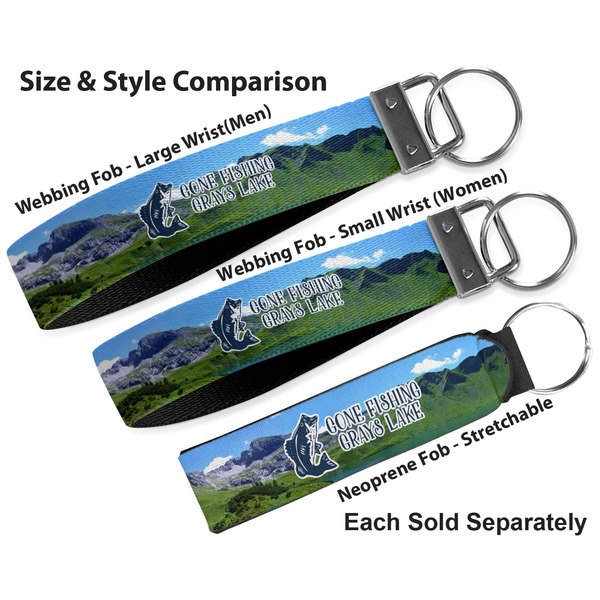 Hunting / Fishing Quotes and Sayings Multiple Key Ring comparison sizes