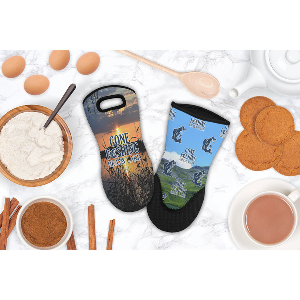 Hunting / Fishing Quotes and Sayings Neoprene Oven Mitt - Lifestyle Image