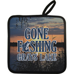 Gone Fishing Pot Holder w/ Name or Text