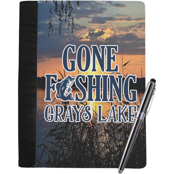 Custom Gone Fishing Notebook Padfolio - Large (Personalized)