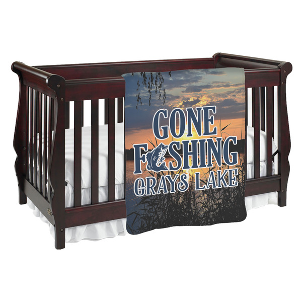 Custom Gone Fishing Baby Blanket (Personalized)