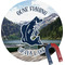Gone Fishing Round Fridge Magnet (Personalized)