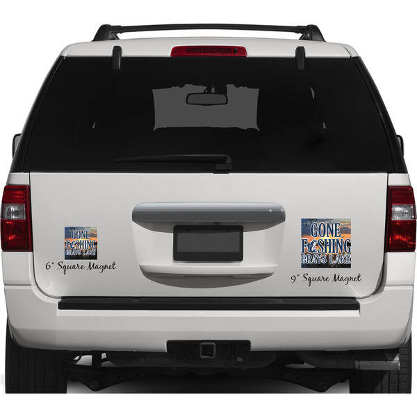 Hunting / Fishing Quotes and Sayings Personalized Square Car Magnets on Ford Explorer