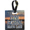 Gone Fishing Plastic Luggage Tag - Square w/ Photo