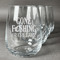 Gone Fishing Stemless Wine Glasses (Set of 4) (Personalized)