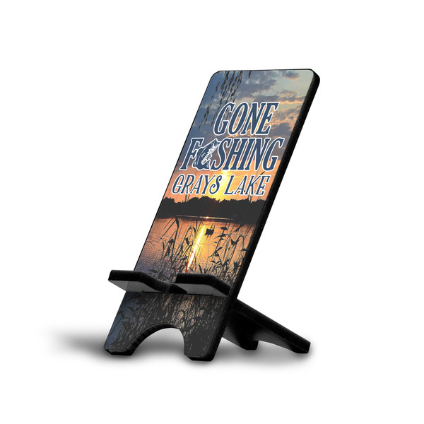 Custom Gone Fishing Cell Phone Stand (Small) (Personalized)