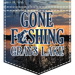 Gone Fishing Iron On Faux Pocket (Personalized)