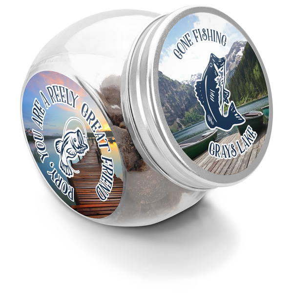 Custom Gone Fishing Puppy Treat Jar (Personalized)