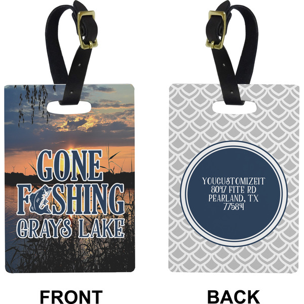 Hunting / Fishing Quotes and Sayings Rectangle Luggage Tag (Front + Back)