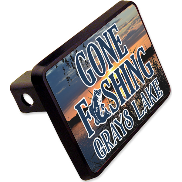 Custom Gone Fishing Rectangular Trailer Hitch Cover - 2" (Personalized)