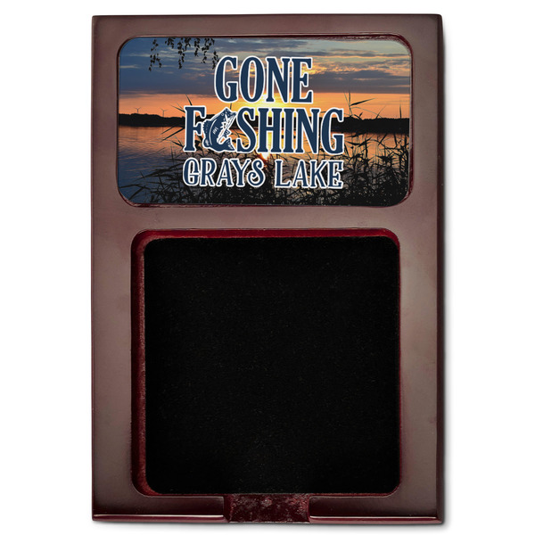 Hunting / Fishing Quotes and Sayings Red Mahogany Sticky Note Holder - Flat
