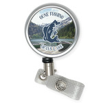 Gone Fishing Retractable Badge Reel (Personalized)