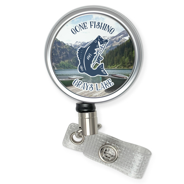 Custom Gone Fishing Retractable Badge Reel (Personalized)