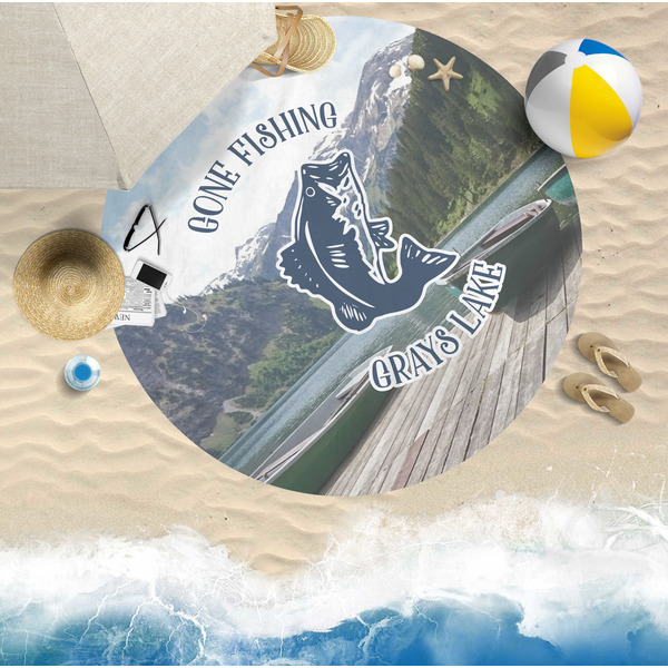 Hunting / Fishing Quotes and Sayings Round Beach Towel Lifestyle