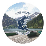Gone Fishing Round Decal (Personalized)