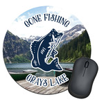 Gone Fishing Round Mouse Pad (Personalized)