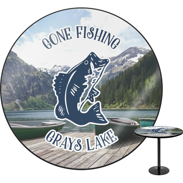 Custom Gone Fishing Round Table - 24" (Personalized)