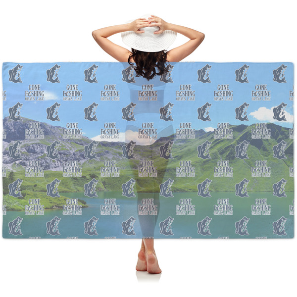 Custom Gone Fishing Sheer Sarong (Personalized)