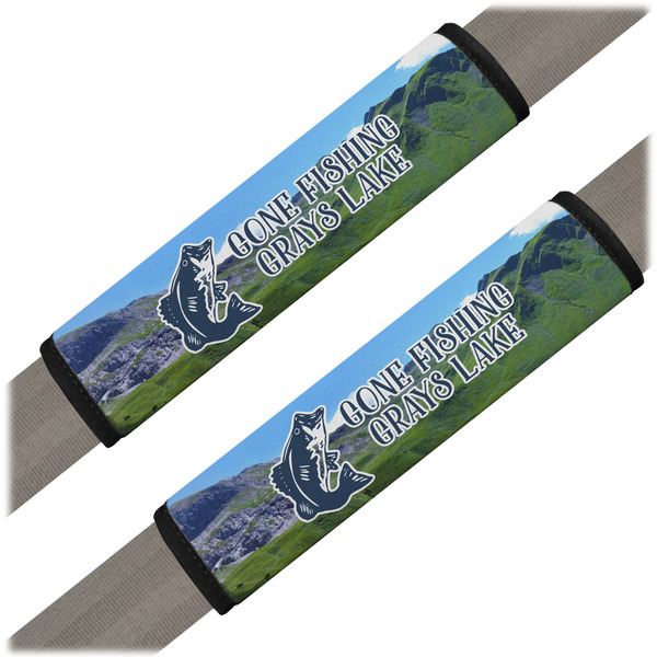 Custom Gone Fishing Seat Belt Covers (Set of 2) (Personalized)