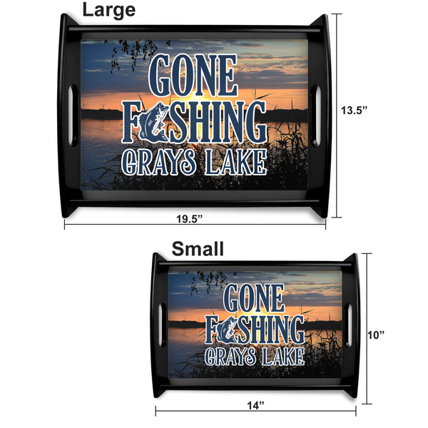 Hunting / Fishing Quotes and Sayings Serving Tray Black Sizes